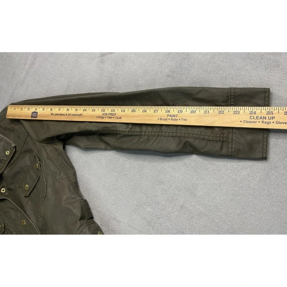 J‎ Crew Jacket Womens Medium Green Waxed The Downtown Outdoors Military Grunge